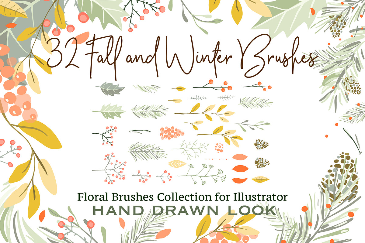 Winter Christmas and Fall Brushes, a Brush Add-On by Popmarleo Shop (Photo 1 of 2)