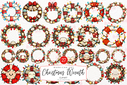 Christmas Wreath Drawing Clipart, an Illustration by Markicha Art (Thumbnail 1 of 6)
