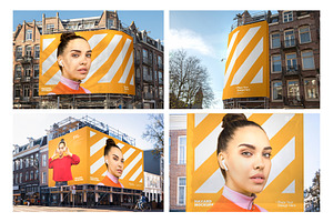 4x Billboard Construction Mockups