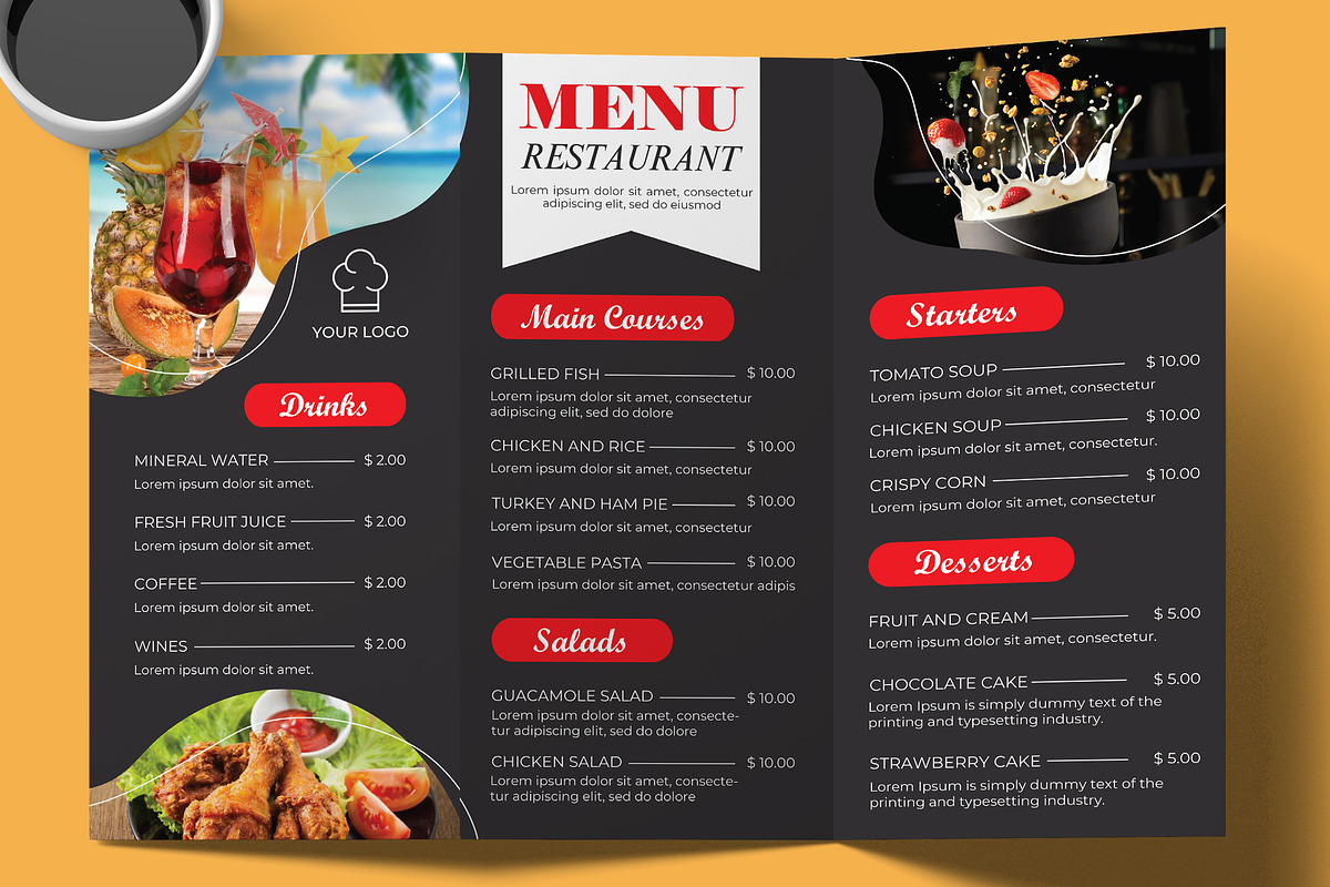 Food Menu Layout