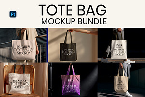 Tote Bag Mockup Bundle, a Product Mockup by GenesisCreativeCo