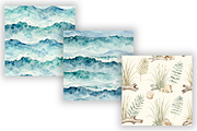 Coastal Nautical Digital Paper Pack, a Pattern Graphic by FloridPrintables (Thumbnail 5 of 10)