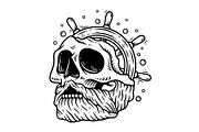 Captain Skull Illustration, an Object Illustration by Decoconio Design (Thumbnail 2 of 3)