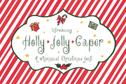 Whimsical Handdrawn Holly Jolly Font, a Handwritten Font by Amalia Calligraphy (Thumbnail 1 of 11)
