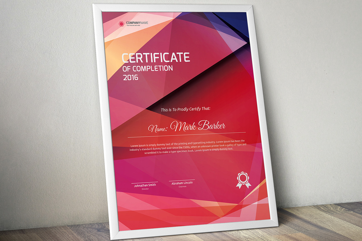 Certificate Word | PSD | AI, a Templates & Theme by Curve Design (Photo 2 of 3)