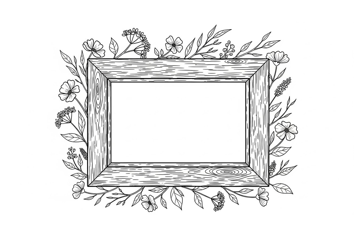 Rustic Floral Frame SVG Bundle, an Illustration by jahid234 (Photo 26 of 31)