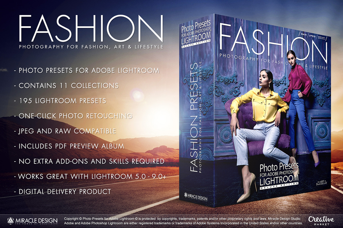 Presets for Lightroom / Fashion, an Action Add-On by Miracle_Design (Photo 1 of 15)