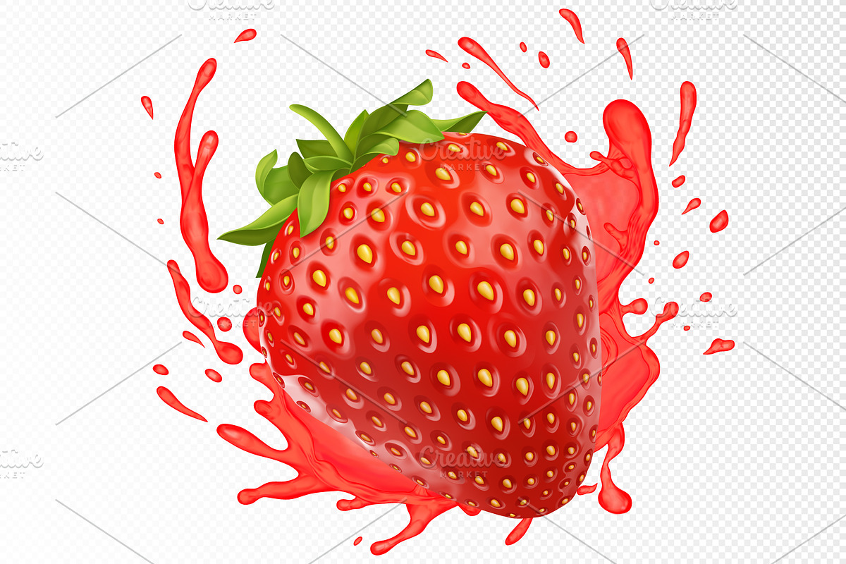 Strawberry splash collection, a Food Illustration by Yayasya (Photo 3 of 3)
