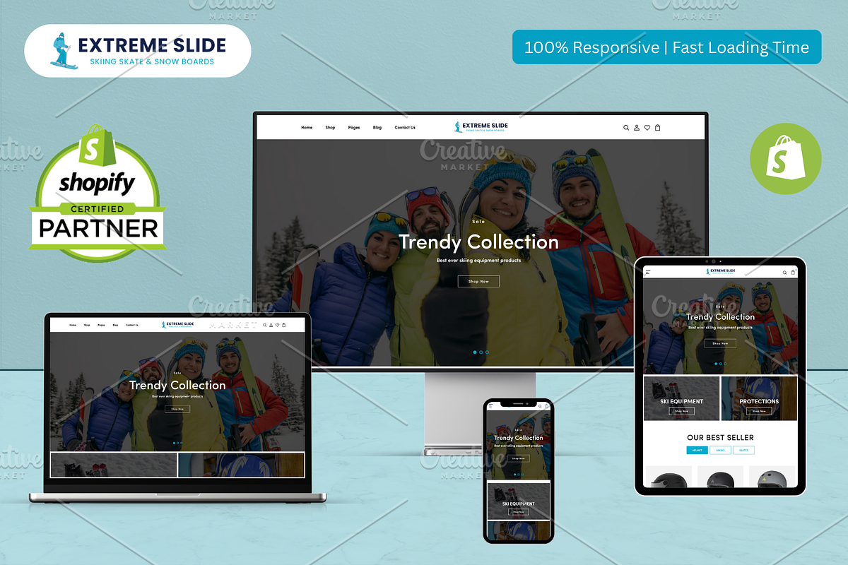 Skiing Skate & Snow Boards Shopify, a Shopify Template by HasnainDEV (Photo 1 of 5)