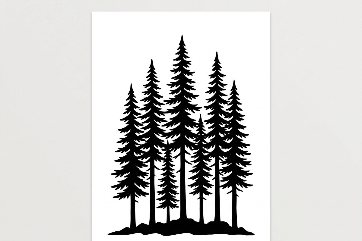 Majestic Pine Trees SVG, a Finance Illustration by Amazin_art (Photo 5 of 41)