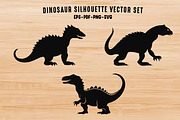 Dinosaurs SVG Silhouette Vector Set,, an Animal Illustration by Gfx Expert Team (Thumbnail 1 of 3)