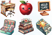 Back to School Png Retro School, an Illustration by CraftArtStudio (Thumbnail 2 of 6)
