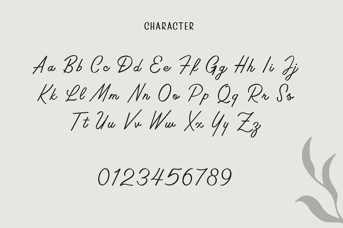 Rosinweed Font ( + Bonus Leaves ) preview 6