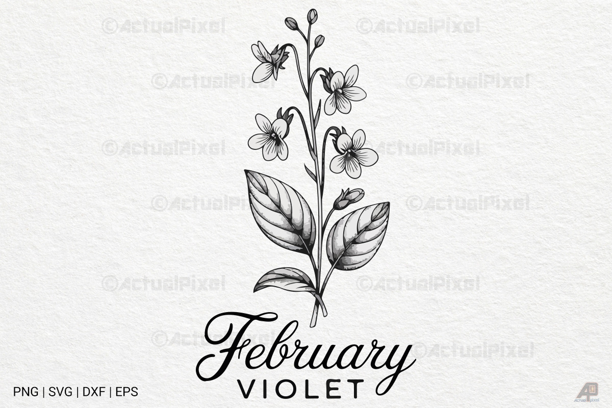 Birth Month Flowers SVG PNG Bundle, an Illustration by Actual Pixel (Photo 3 of 24)