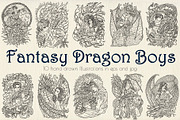 Dragon Boys Manga Style, an Animal Illustration by Samiramay (Thumbnail 1 of 5)