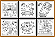 Halloween Bold & Easy Coloring Book, a Seasonal Illustration by protabsorkar11 (Thumbnail 2 of 4)