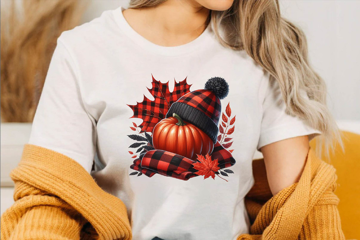 Autumn Patchwork Pumpkin Sublimatio, an Illustration by SVGArt (Photo 3 of 8)