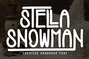 Stella Snowman | Script Font, a Script Font by Scratchones (Thumbnail 1 of 9)