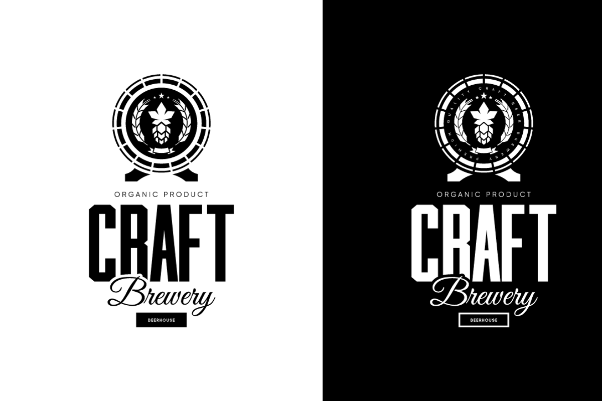 Craft beer brewery vector logo, a Food Illustration by provector (Photo 3 of 3)