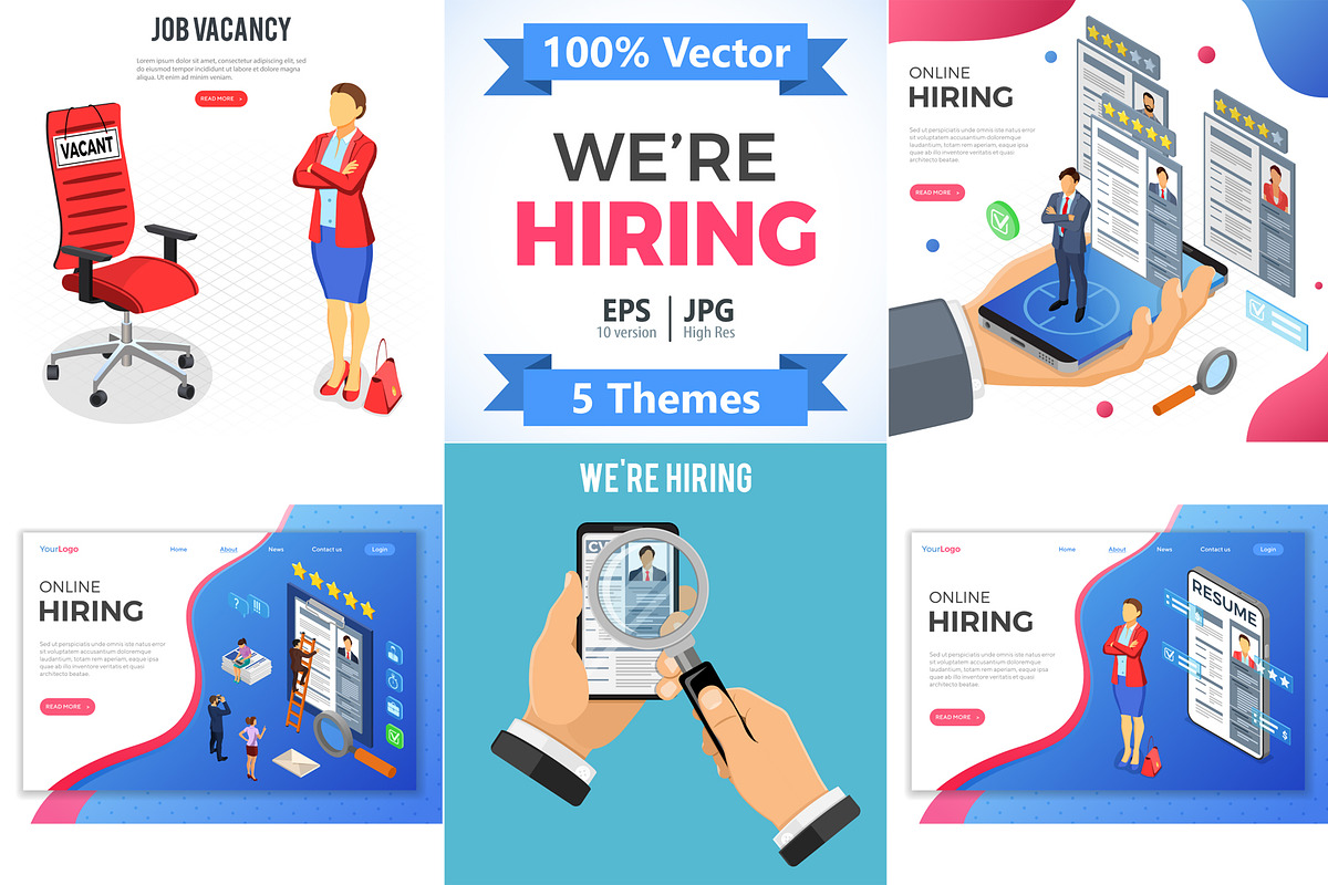 Job Vacancy Employment and Hiring, a Person Illustration by TAlex (Photo 1 of 6)