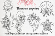 Underwater life set clipart, an Illustration by Gennadi Digital Studio (Thumbnail 6 of 6)