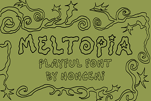 Meltopia Outline Retro Font, a Handwritten Font by Nonceni