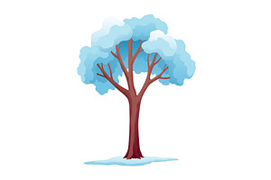 Winter nature design element, an Illustration by Things for designers
