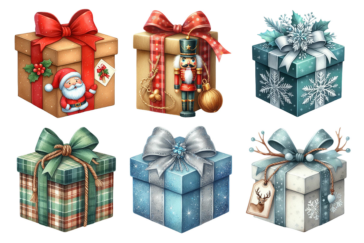 Christmas Gifts Clipart, an Illustration by Daily.Designs (Photo 2 of 5)