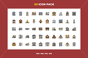 Type of houses icons, an Outline Icon by Wencory (Thumbnail 1 of 2)