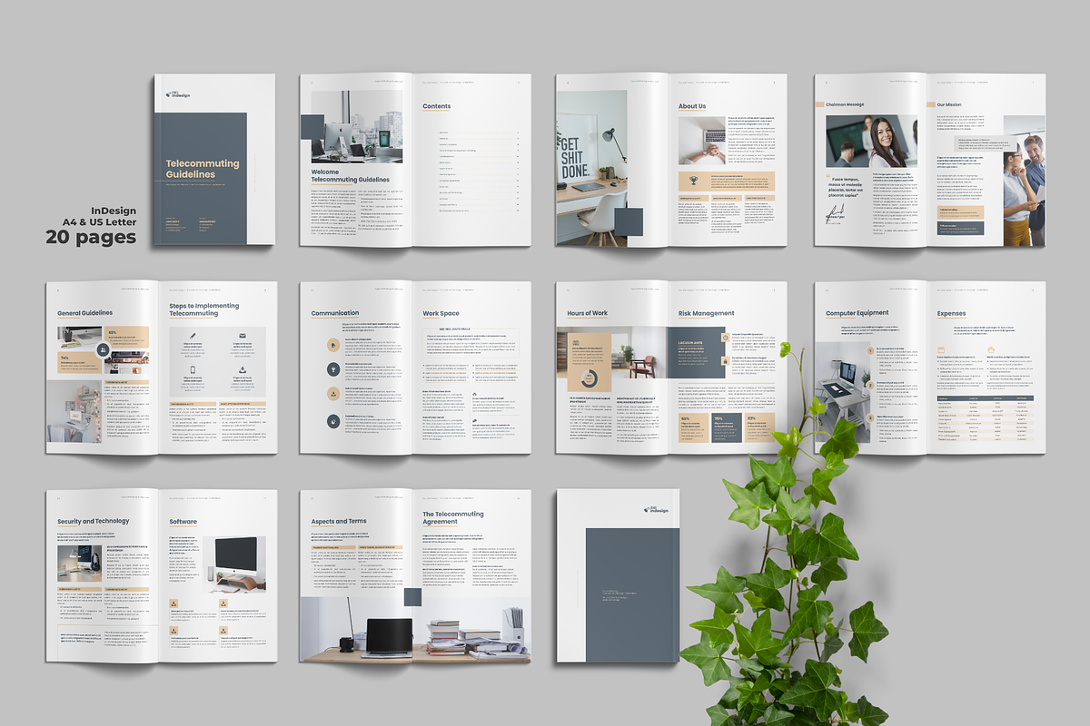 Telecommuting Guidelines Template, a Templates & Theme by StockInDesign (Photo 2 of 9)