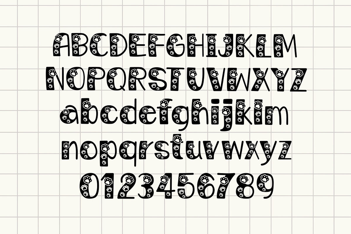 Paws Nani OTF PNG SVG, a Symbol Font by DREAMs Soul G. (Photo 2 of 4)