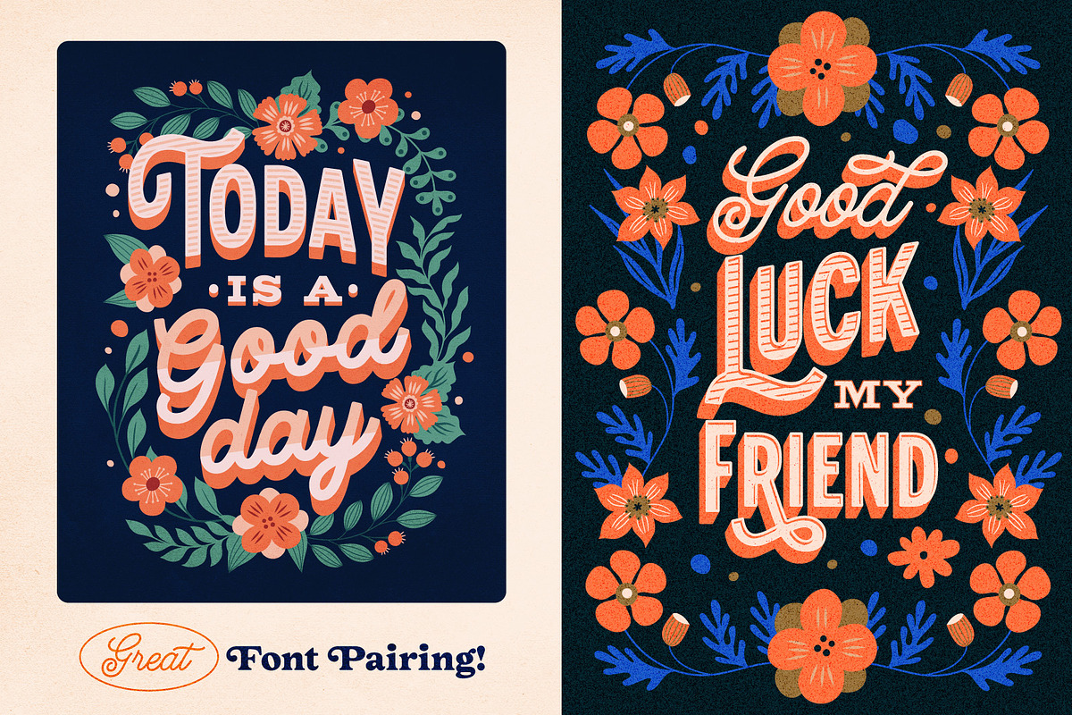 Modern Lettering Fonts Collection, a Script Font by Heritage Type Co. (Photo 10 of 21)