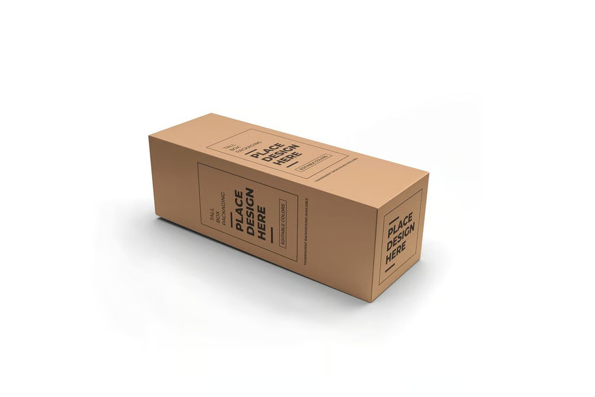 Tall Box Packaging Mockup Template, a Packaging Mockup by DesignRushMarket (Photo 7 of 11)