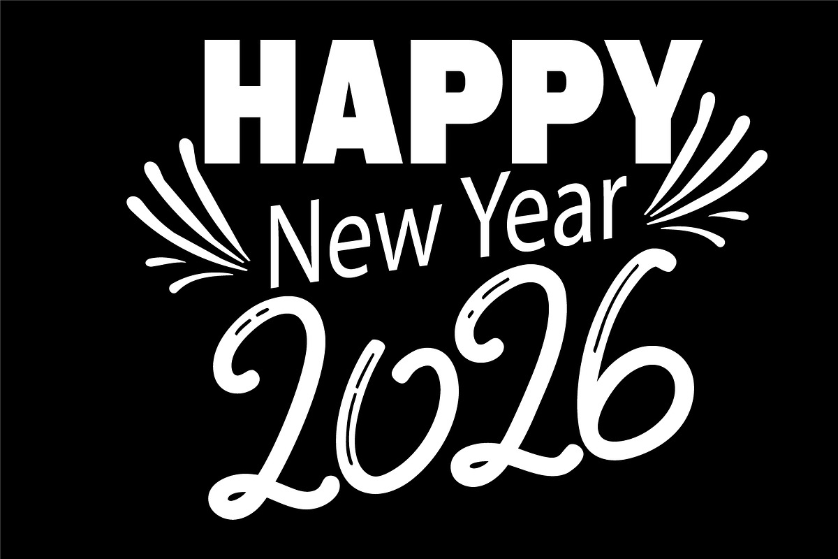 Lettering text for Happy New Year, an Object Graphic by hkmonir (Photo 3 of 3)