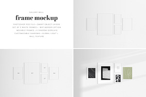 Gallery Wall Frame Mockup Set Of 5