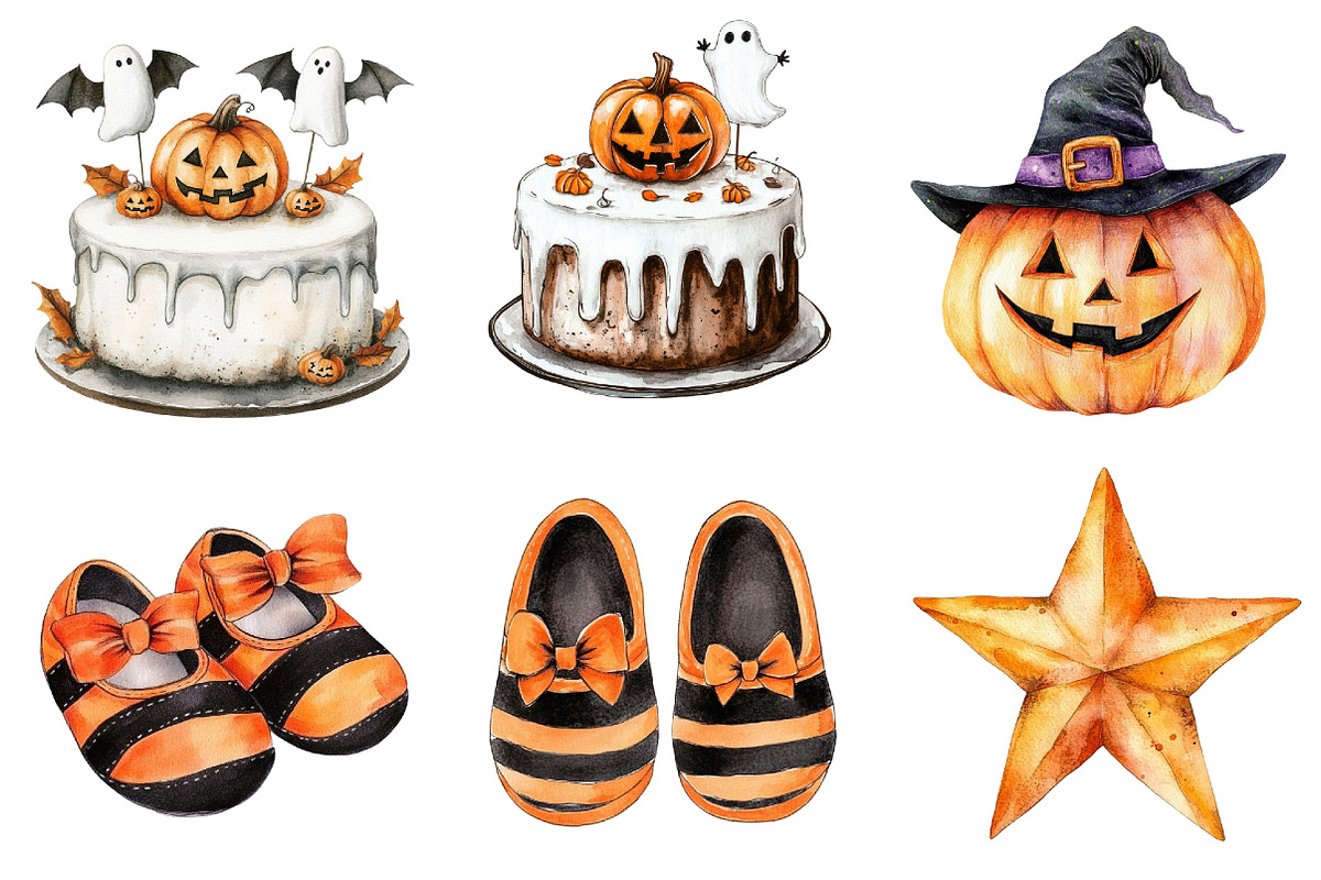 Halloween Baby Clipart Bundle, a Seasonal Illustration by CitraGraphics (Photo 4 of 8)