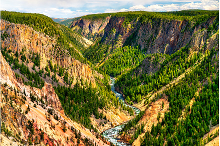 Grand Canyon of the Yellowstone in, a Nature Photo by Leonid Andronov