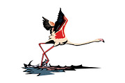 Greater flamingo vector illustration, an Animal Illustration by Sumberpangan (Thumbnail 1 of 3)