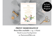 Floral Hindu Folded Wedding Program, a Templates & Theme by CWSDesignsTheMapChick (Thumbnail 5 of 5)