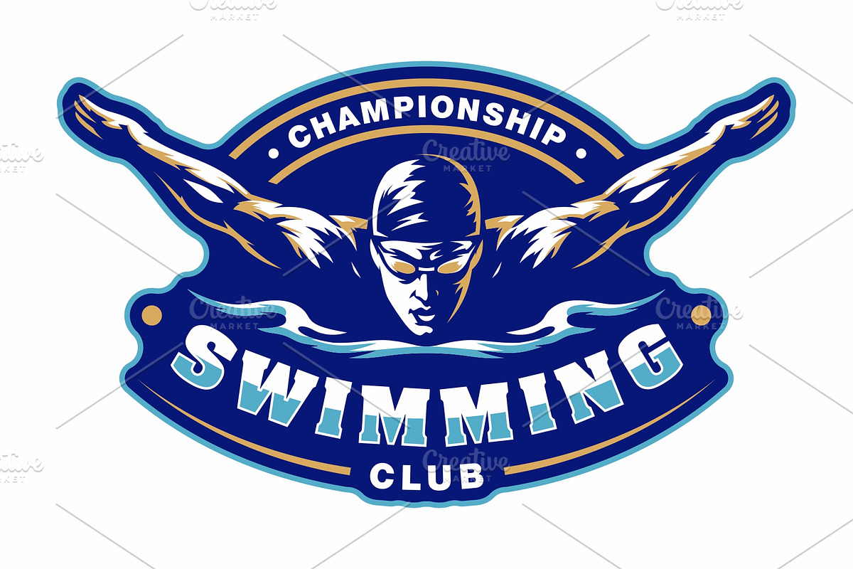 Swimming logo, emblem collection, a Branding & Logo Template by swarnstudio (Photo 2 of 3)