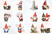 Memorial Day Gnome Sublimation Png, an Illustration by RobertsArt (Thumbnail 2 of 7)