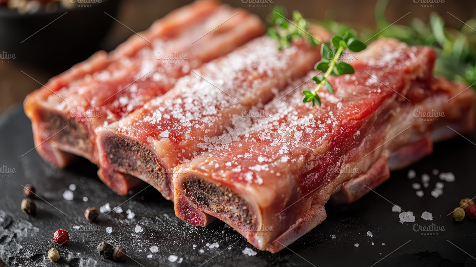 Salt Crusted Lamb Ribs Ready for Coo, a Food & Drink Photo by Pixeness Studio