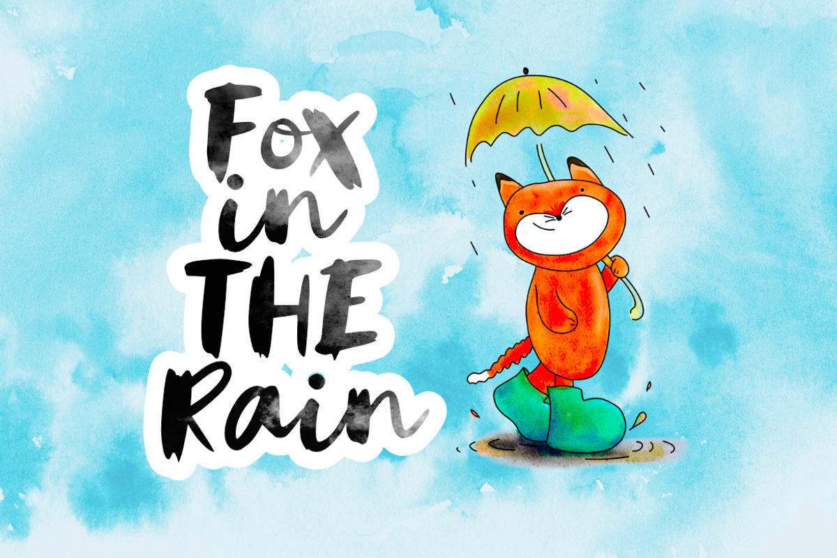 Rainy Day Brush Font preview 4