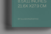 Letter Size Book Mockup - 8 views, a Books & Magazine Mockup by Illusiongraphic (Thumbnail 17 of 24)