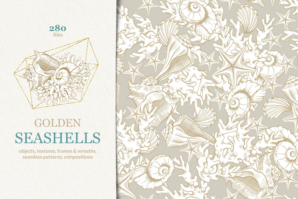 Golden Seashells Collection, an Object Graphic by ilonitta (Photo 19 of 19)
