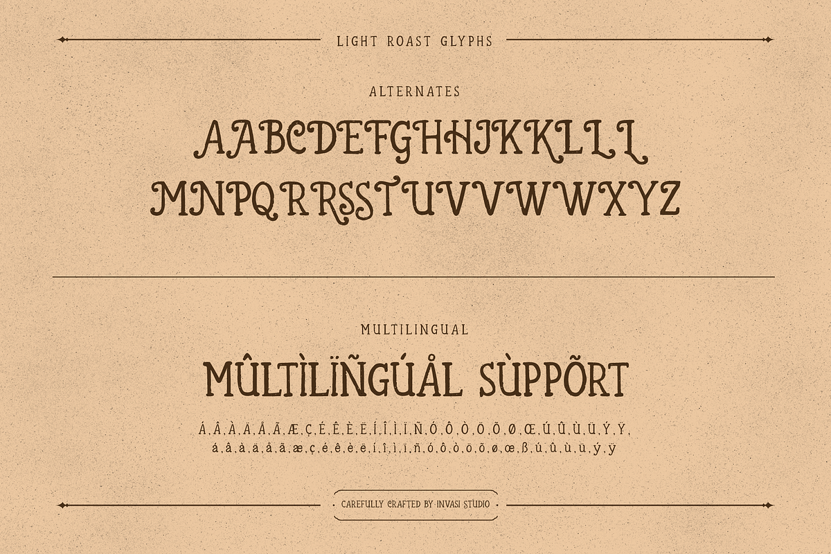 Light Roast | Handdrawn Vintage, a Sans Serif Font by Invasi Studio (Photo 10 of 10)