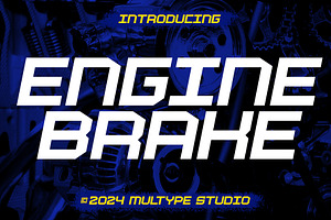Racing Engine Brake Sport Font