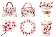 Spring Cherry Blossom Clipart, an Illustration by CitraGraphics (Thumbnail 3 of 5)
