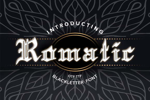 Romatic Blackletter Font preview 4