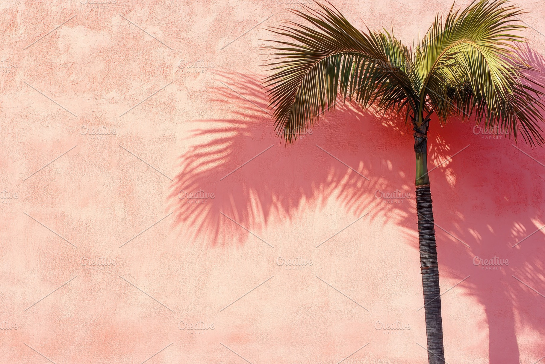 Isolated palm tree casts shadows aga, a Photo by Iftikhar Alam